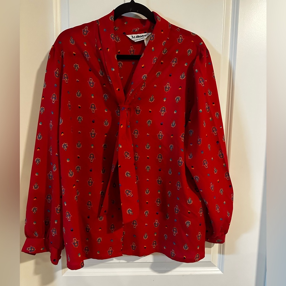 VINTAGE MS. BOND ~ Secretary Blouse